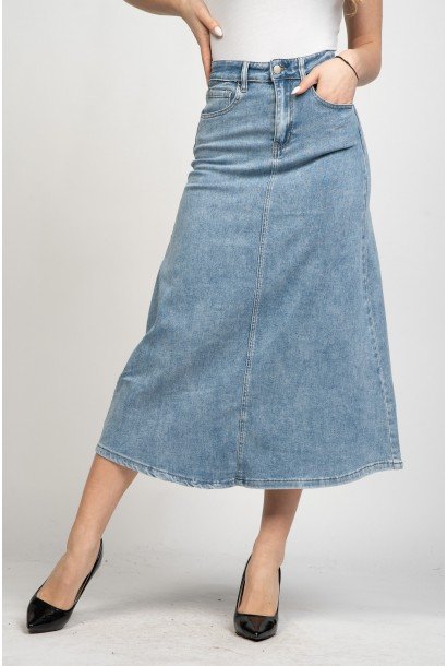 Дамска дънкова пола 326110