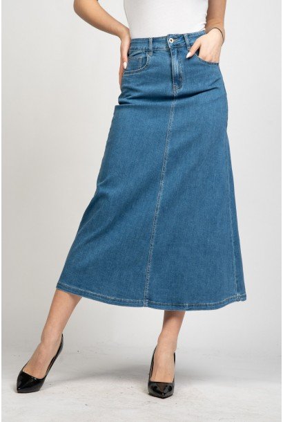 Дамска дънкова пола 326111