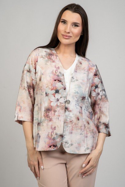 Дамско ленено сако 626111