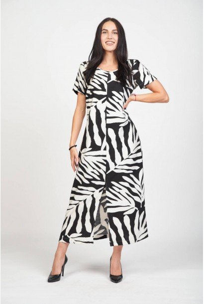 Дамска ленена рокля 925131