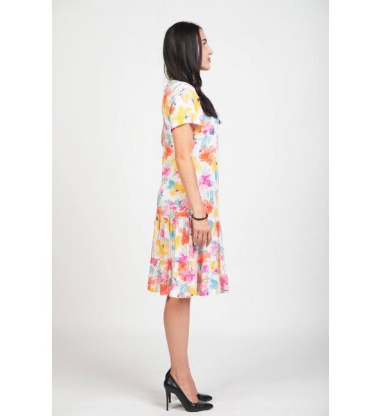 Дамска вискозна рокля с къс ръкав 925132-2 от Popov.Fashion