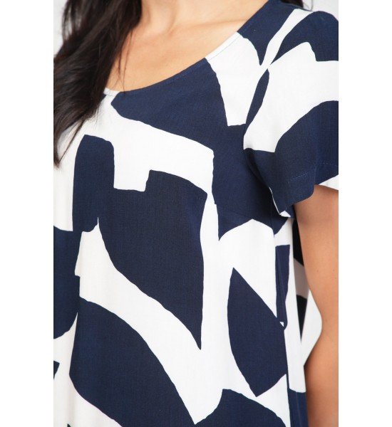 Дамска вискозна рокля с къс ръкав 925132-3 от Popov.Fashion