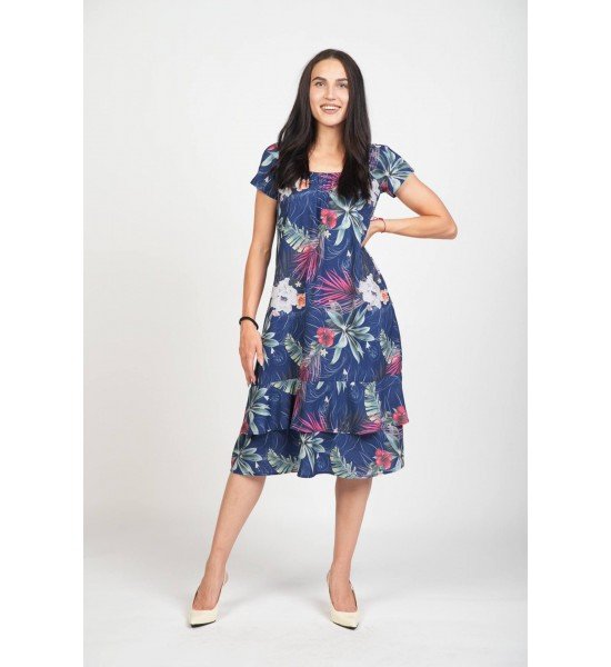Дамска  рокля с къс ръкав 925133-1 от Popov.Fashion
