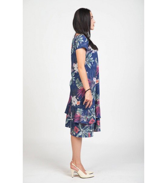 Дамска  рокля с къс ръкав 925133-1 от Popov.Fashion