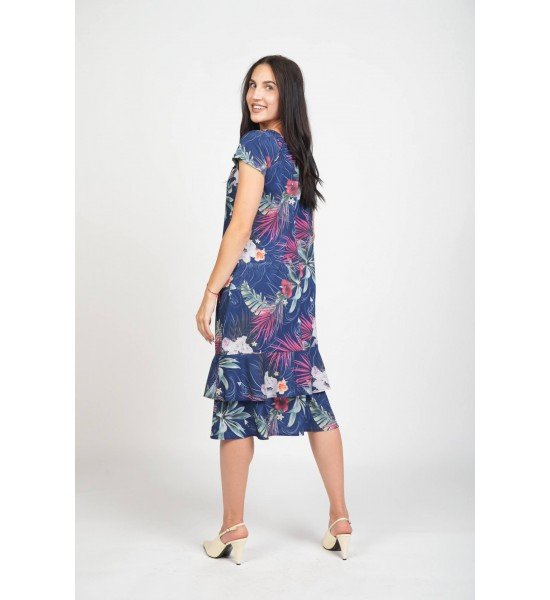 Дамска  рокля с къс ръкав 925133-1 от Popov.Fashion