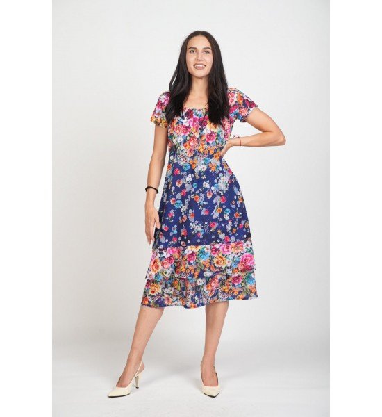 Дамска  рокля с къс ръкав 925133-2 от Popov.Fashion