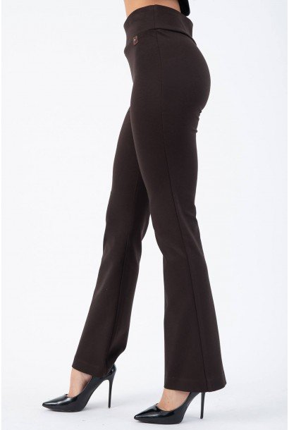 Дамски оформящ панталон с разширен крачол 125402-4