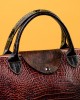 Кафява чанта от естествена кожа 191720-7 от Popov.Fashion