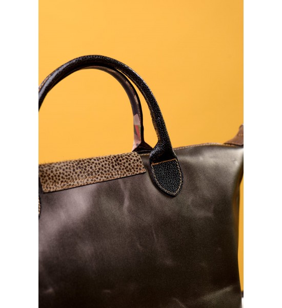 Цветна чанта от естествена кожа 191720-4 от Popov.Fashion