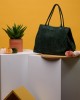 Зелена велурена чанта 181121-4 от Popov.Fashion