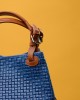 Светло синя дамска чанта от естествена кожа 115175-7 от Popov.Fashion