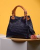 Синя дамска чанта от естествена кожа 115175-2 от Popov.Fashion