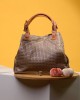 Бежова дамска чанта от естествена кожа 115175-6 от Popov.Fashion