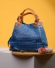 Светло синя дамска чанта от естествена кожа 115175-7 от Popov.Fashion