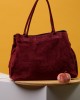 Червена велурена чанта 181121-3 от Popov.Fashion