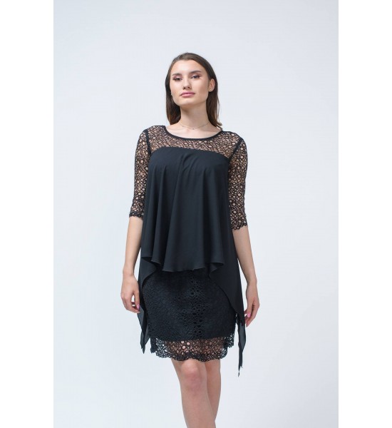 Черна дамска официална рокля 922107-1 | Popov.Fashion