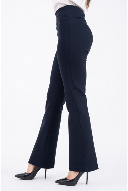 Дамски оформящ панталон с разширен крачол 125402-2