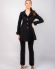 Дълго дамско сако в черно от Popov.Fashion
