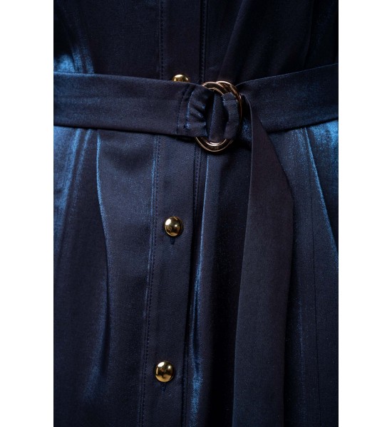 Класическа тъмносиня дамска рокля 923103-2 от Popov.Fashion