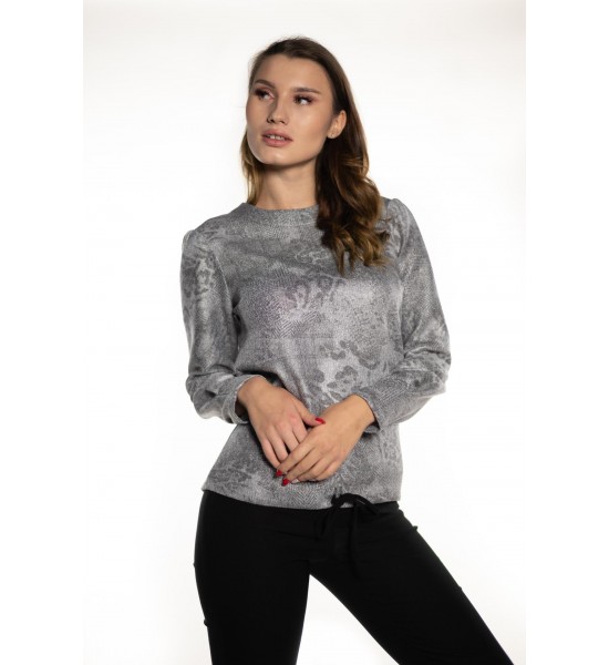 Сива дамска блуза 521409-4 от Popov.Fashion
