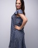 Дамска рокля в А форма и модна щампа от тенсел 923113-1