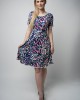 Разкроена дамска рокля  с къс ръкав 922115-3  от Popov.Fashion