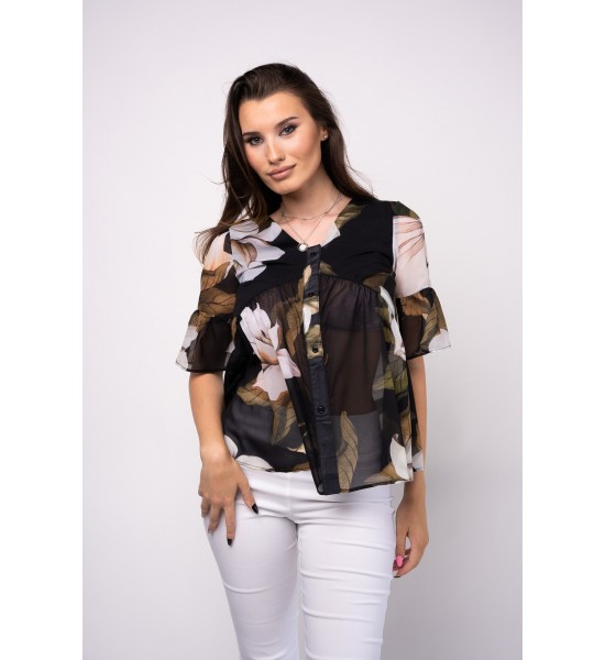Елегантна дамска шифонена риза с V деколте 522129-3 от Popov.Fashion