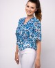 Елегантна къса дамска шифонена риза с V деколте 522128-2 от Popov.Fashion