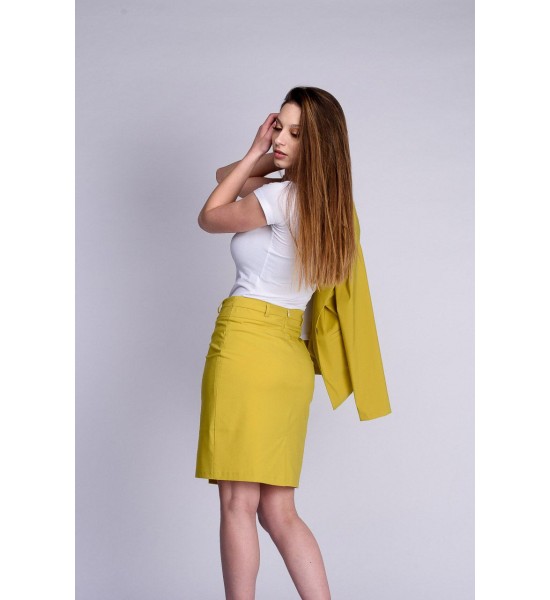 Дамскa жълта пола 221301-5 от Popov.fashion