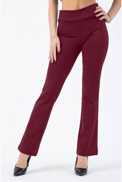 Дамски оформящ панталон с разширен крачол 125402-3