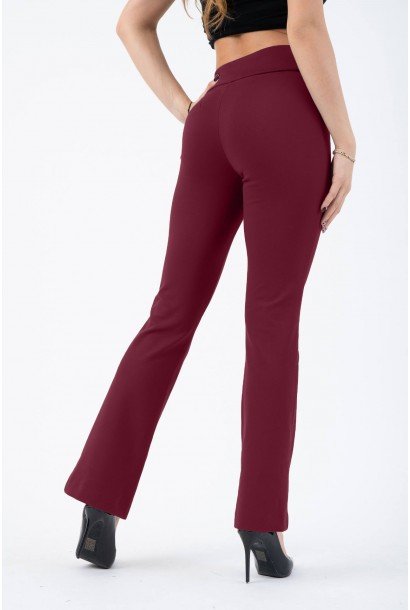 Дамски оформящ панталон с разширен крачол 125402-3