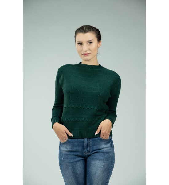 Зелен дамски пуловер А-218-3 от Popov.Fashion