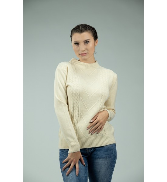 Бял дамски пуловер А-352-2 от Popov.Fashion