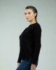 Черен дамски пуловер A-355-1 от Popov.Fashion