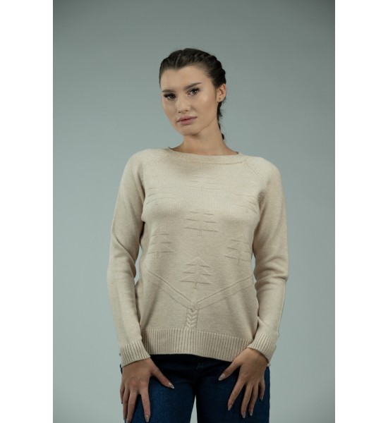 Бял дамски пуловер A-355-4 от Popov.Fashion