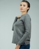 Сив дамски пуловер A-355-6 от Popov.Fashion