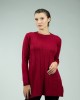 Дамска плетена туника в бордо цвят A-132-4 от Popov.Fashion