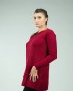 Дамска плетена туника в бордо цвят A-132-4 от Popov.Fashion