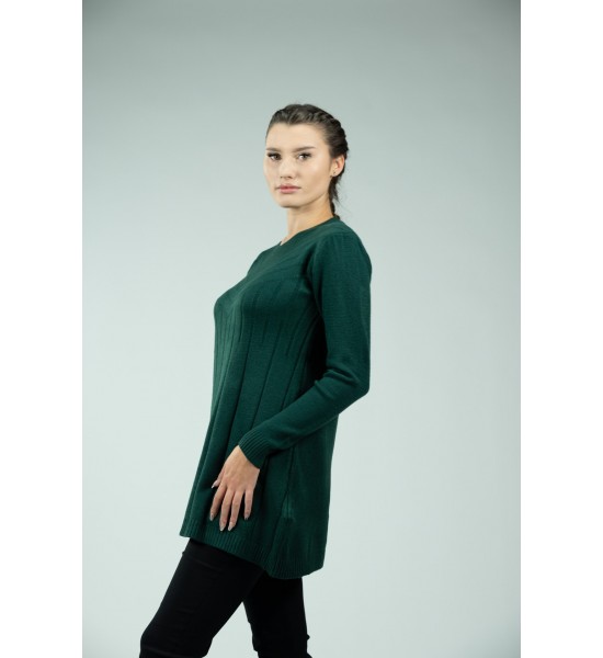 Зелена дамска плетена туника A-132-2 от Popov.Fashion