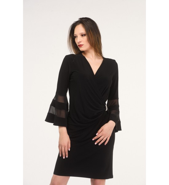 Дамска черна рокля 921305  от Popov.Fashion