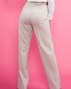 Бял дамски панталон с широки крачоли - клош 122501-4