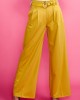 Жълт дамски панталон с широки крачоли - клош 122501-6