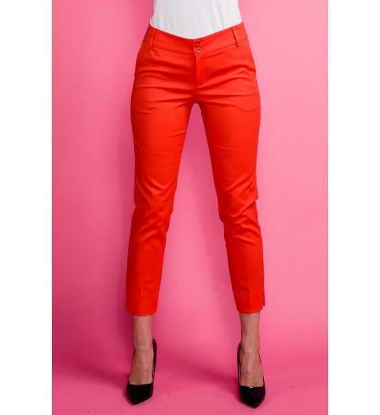 Червен дамски панталон 122101-3