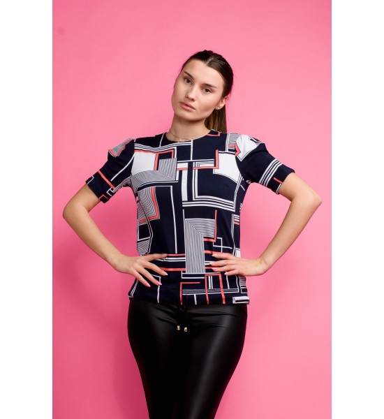 Дамска блуза с връзки 522104-1 от Popov.Fashion