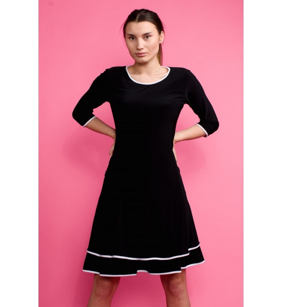 Черна дамска рокля 922406-1  от Popov.Fashion